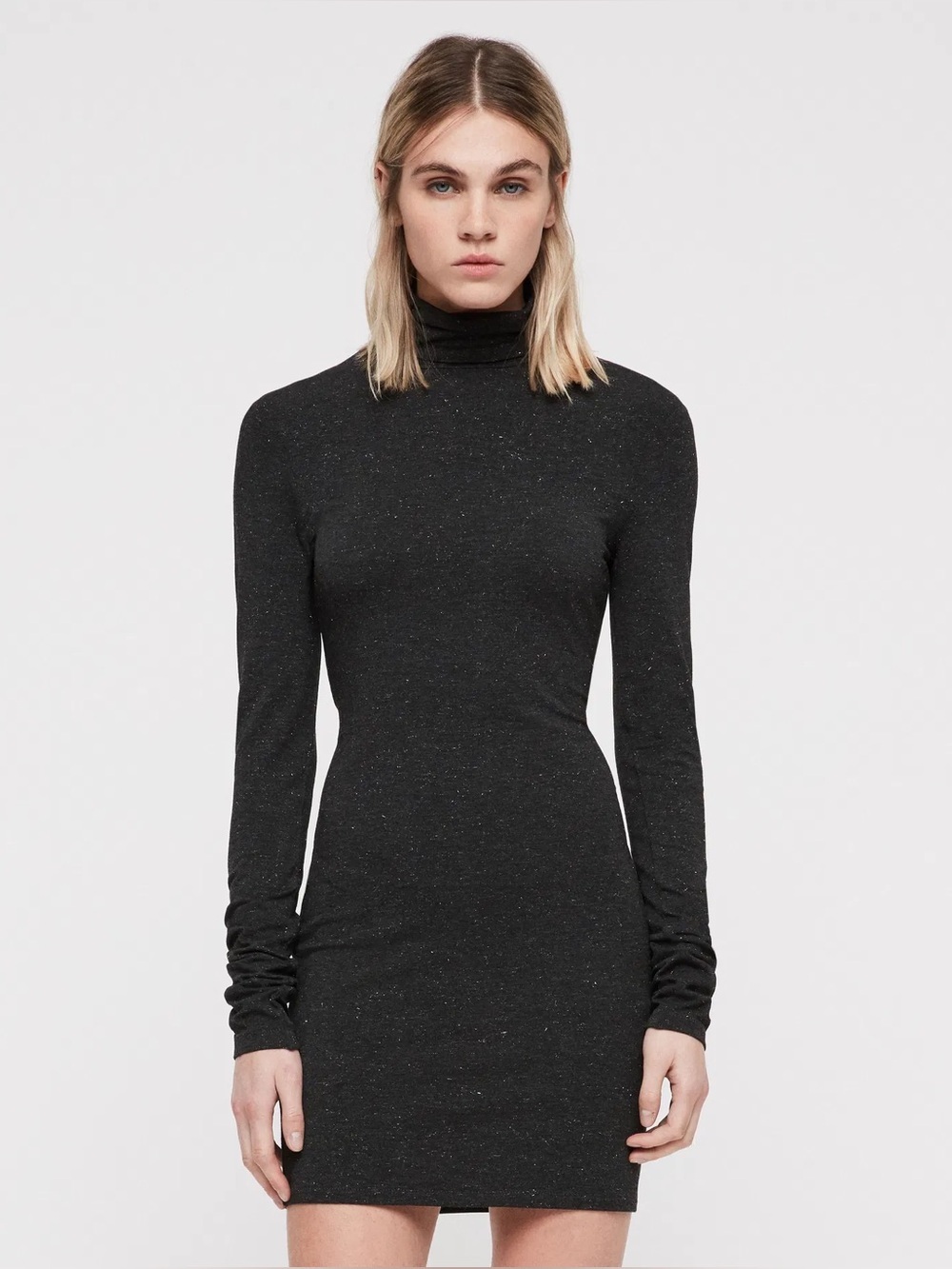 All Saints Black Esme Bodycon Dress Size Medium